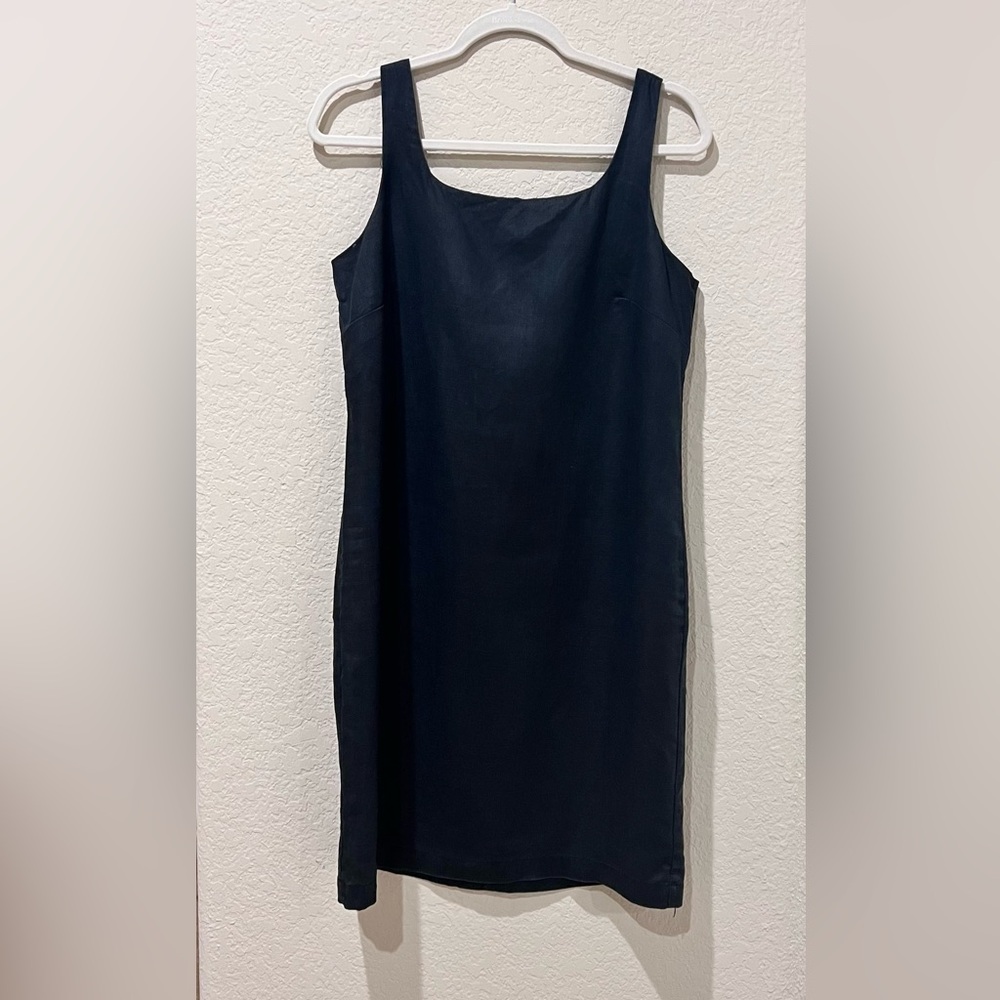 GAP Classic 100% Linen Little Black Dress (LBD) | Sleeveless Tank Dress |Size 10